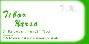 tibor marso business card